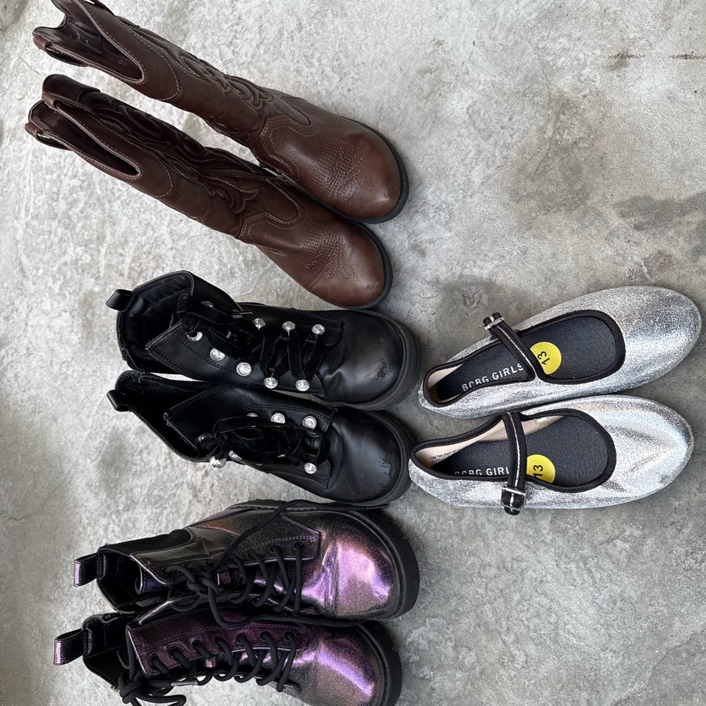 Cat & Jack Kids Boots - Brown, Black, Silver, Purple